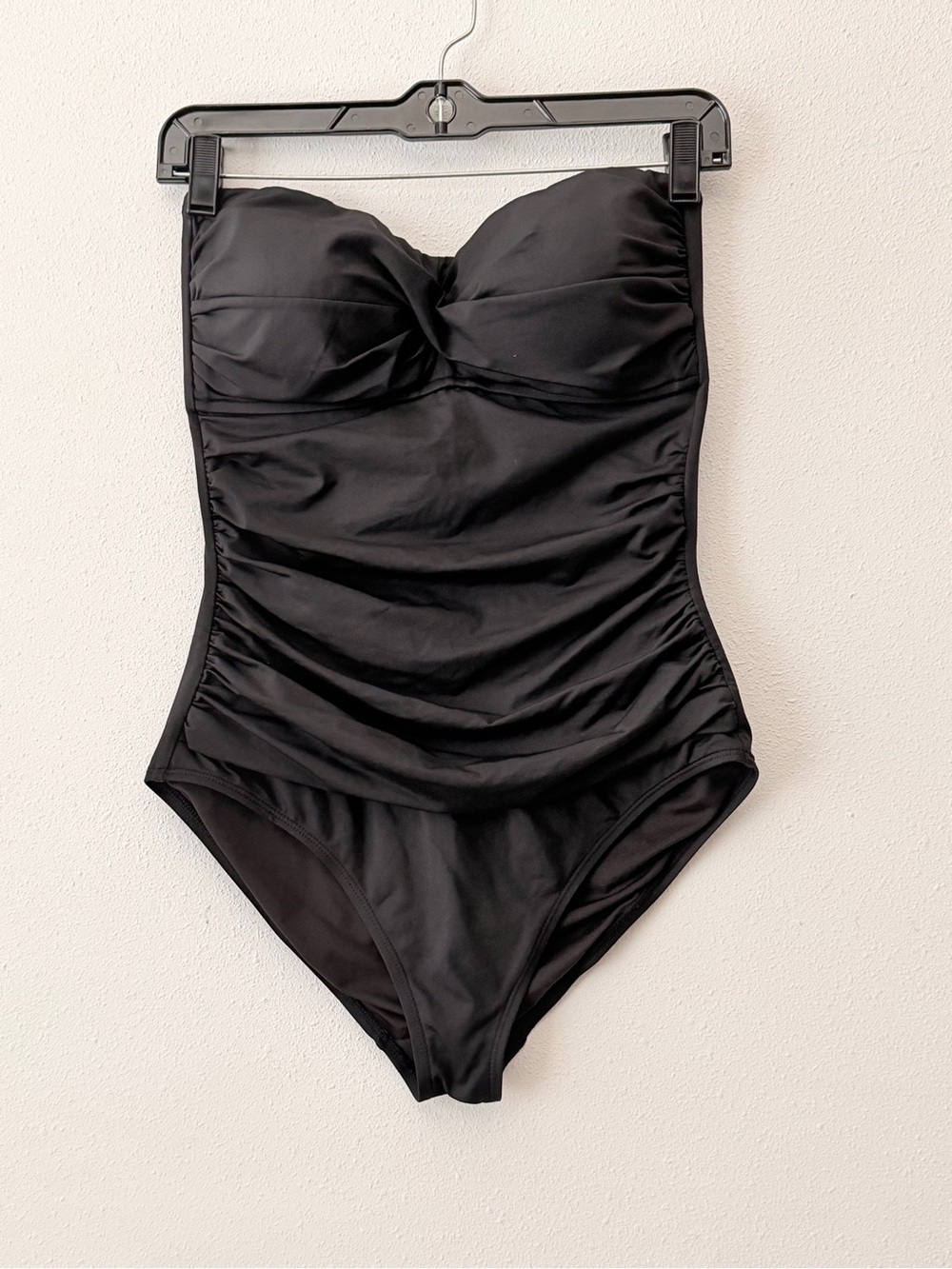 Anne Cole Black Strapless One-Piece Swimsuit